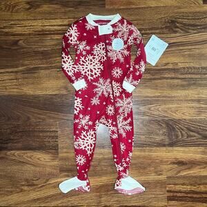 Burt’s Bees Snowflake Christmas Footie Pajamas Unisex 6-9 Months